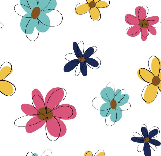 motif fleurs d ete
