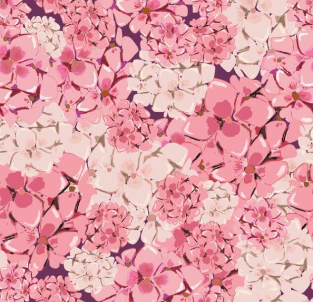 motif hortensias