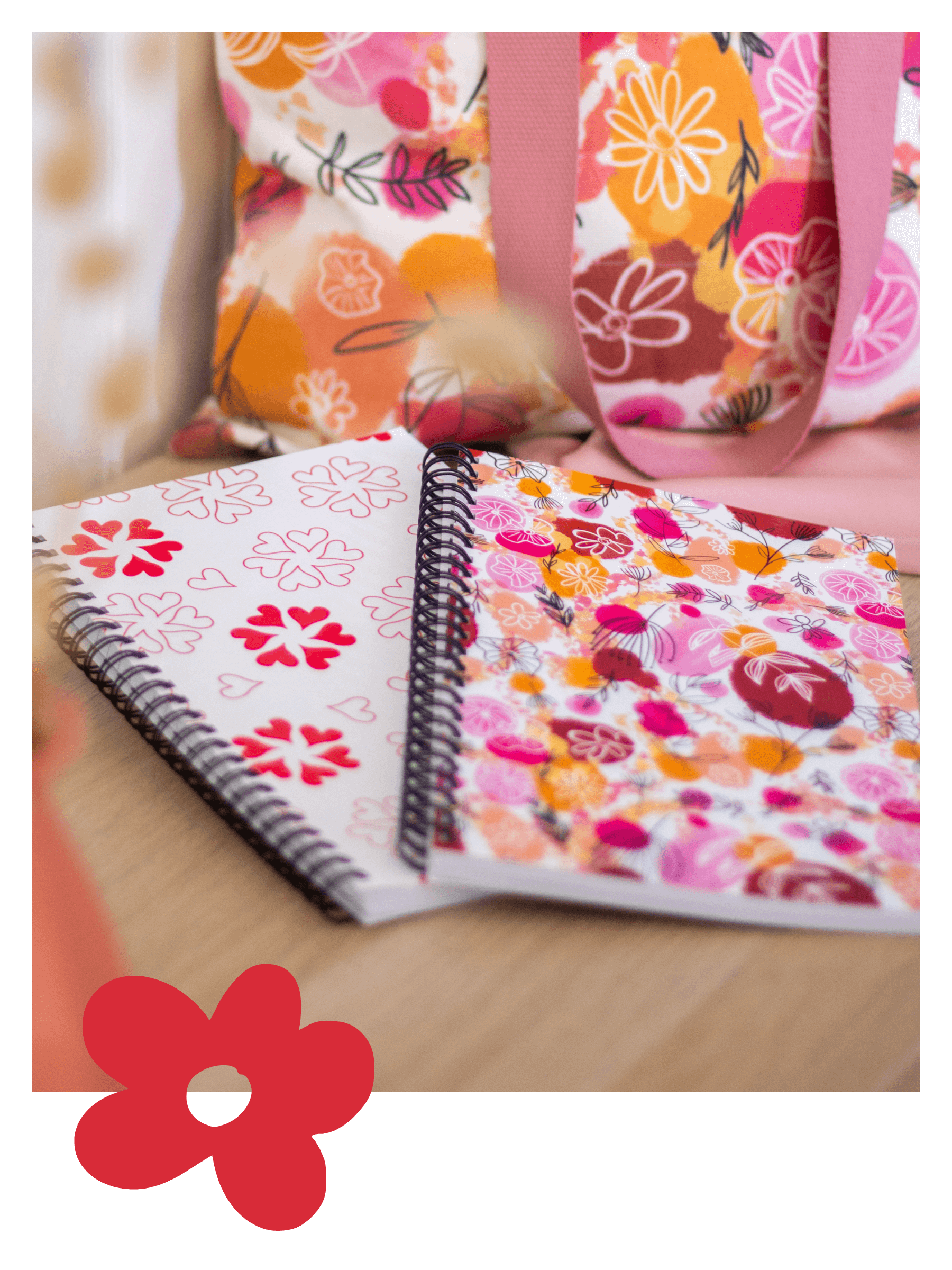 carnets personnalisés motifs fleurs