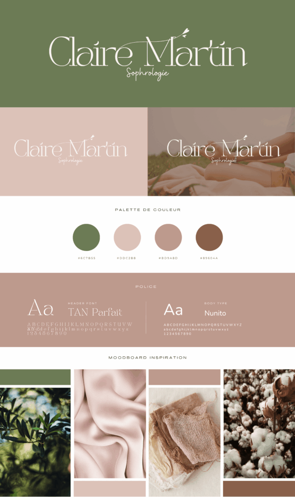 charte graphique de claire martin sophrologue