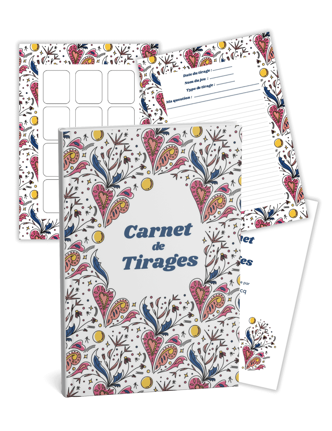 mockup carnet de tirages