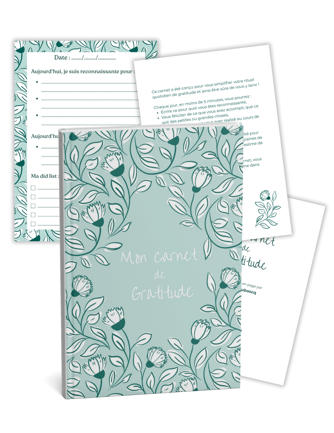 mockup carnet gratitude