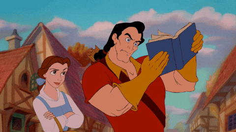 beauty and the beast books gif by disney