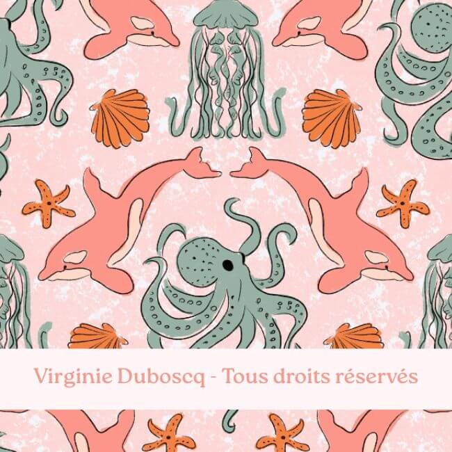 virginie duboscq motif monde sous marin